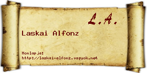 Laskai Alfonz névjegykártya